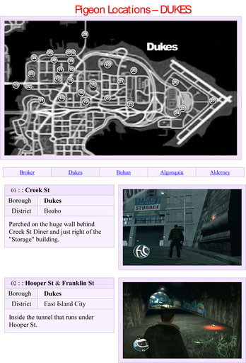 Grand Theft Auto IV - GTA IV pigeon and stunt jump locations